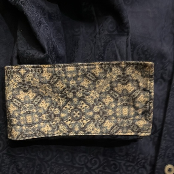 Robert Graham Men’s Button Up Paisley Geometric Flip Cuff Blue Shirt Size 3XL - Picture 5 of 10